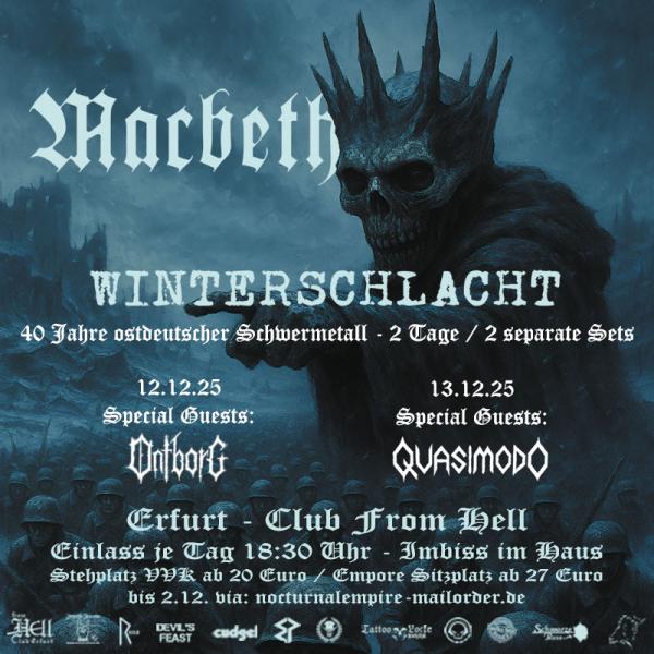 12.12.2025: 40 Jahre Macbeth - Tag 1 - Stehplatz im From Hell in Erfurt